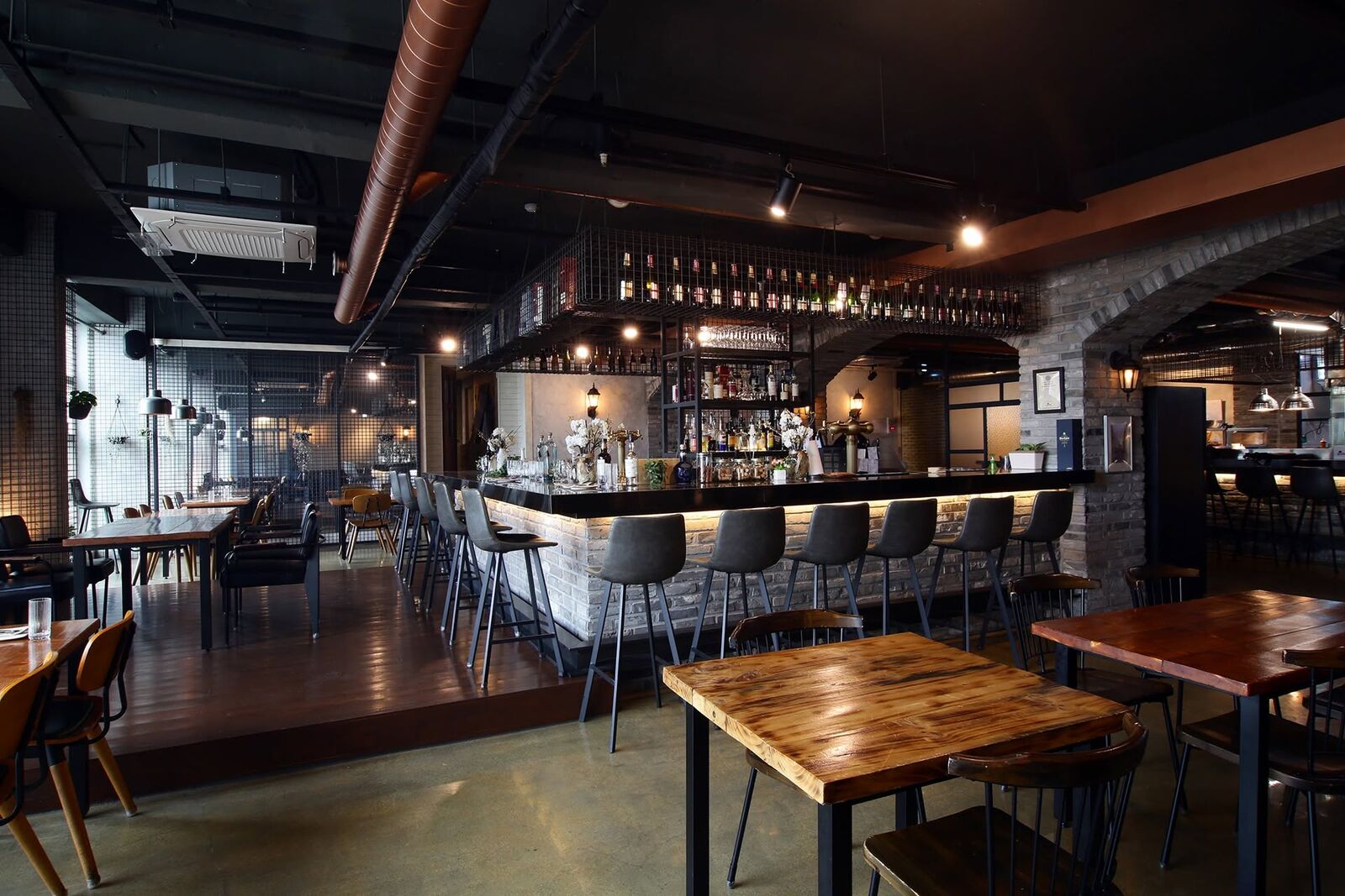 The 1842 dining room and bar, designed and built for Pilsner Urquell